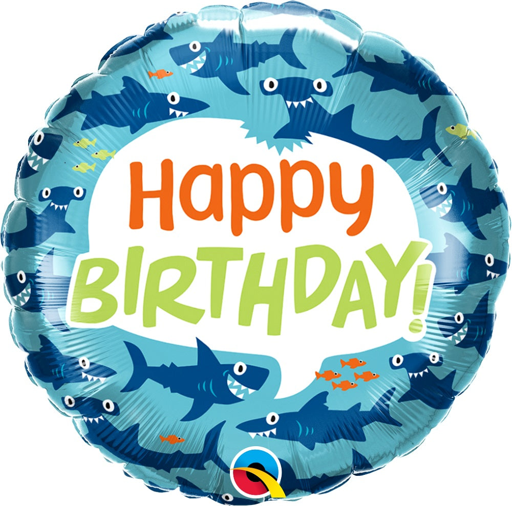 Μπαλόνι Φοιλ 18 Birthday Shark / 45 εκ