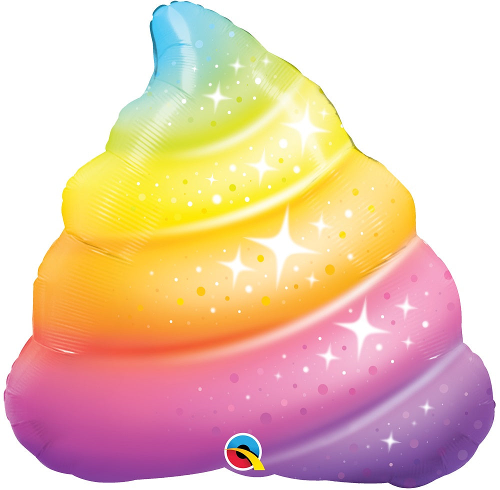 Μπαλόνι Φοιλ Σχήμα 30 Rainbow Poop Sparkles / 76 εκ