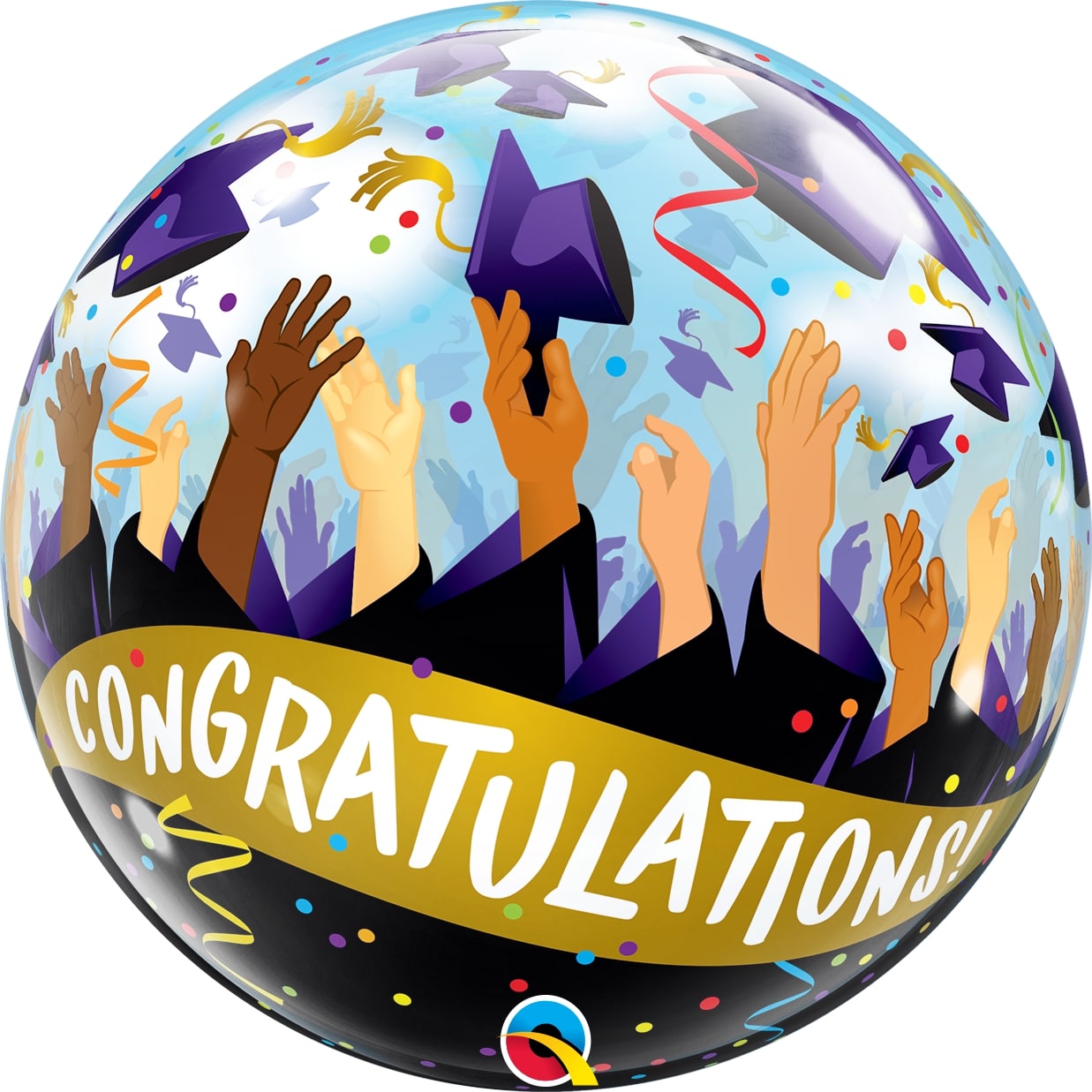 Bubble Μόνο 22 Congratulations Grad Caps / 56 εκ