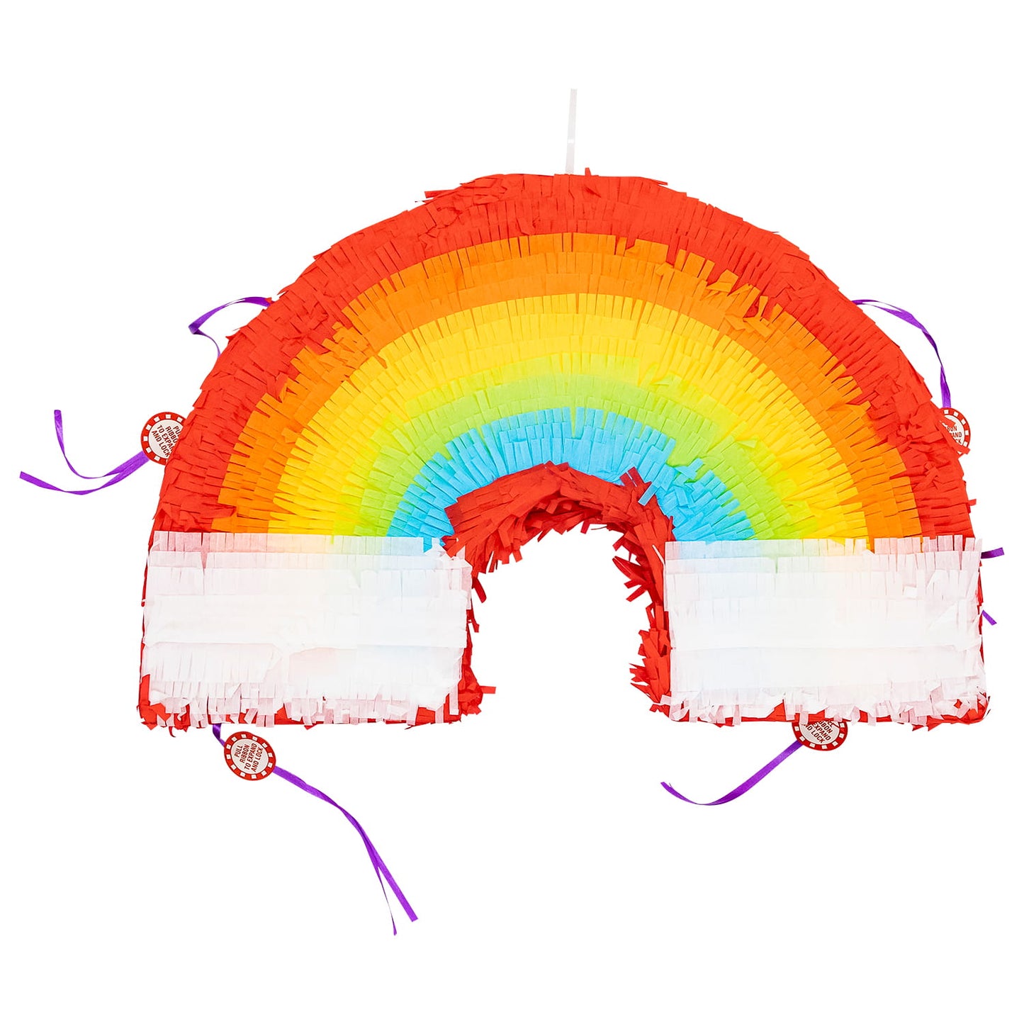 Πινιάτα αναδιπλούμενη Rainbow - Ουράνιο-τόξο / 30εκ Διάμετρος