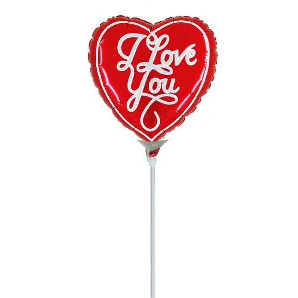 9" Mini Shape Μπαλόνι Καρδιά 'I love you'