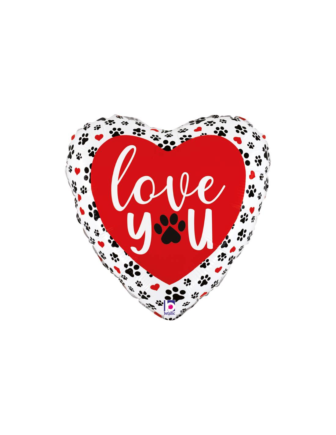 9" mini shape μπαλόνια "Love You" με Πατημασιές