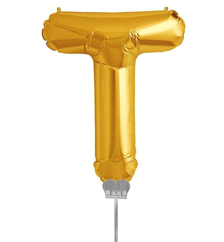 Mini Μπαλόνια Γράμματα Χρυσό 18cm