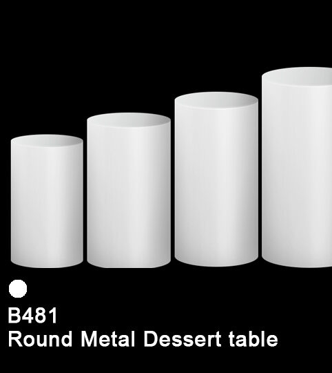 Κυλινδρικές Μεταλλικές βάσεις δαπέδου για μπουφέ/τραπέζι ευχών (3 τεμ)