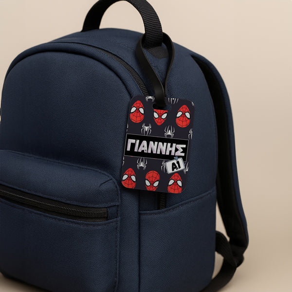Bag Tag Spiderman Μαύρο