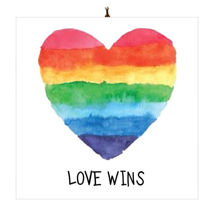 Διακοσμητικό καδράκι "Love Wins"