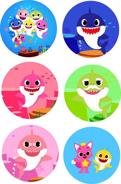 Σετ κονκάρδες Καρχαριάκια (6 τμχ)