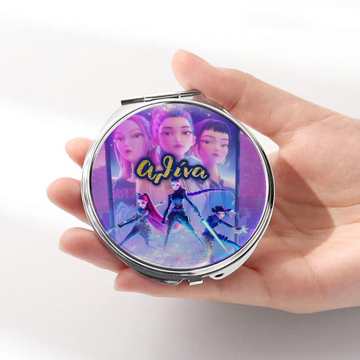 Καθρεφτάκι K-Pop Demon Hunters Ασημί Στρογγυλό