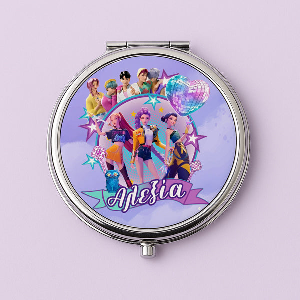 Καθρεφτάκι K-Pop Demon Hunters Ασημί Στρογγυλό