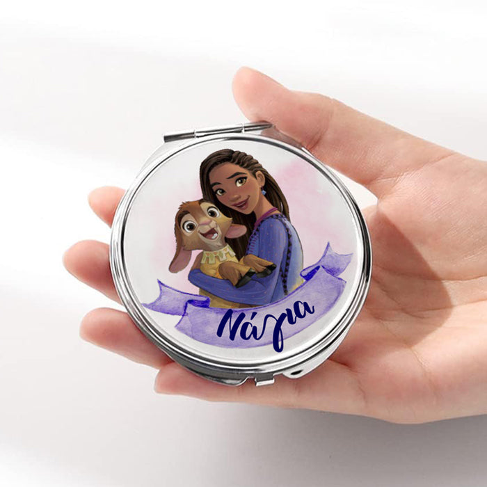 Καθρεφτάκι Wish Ασημί Στρογγυλό