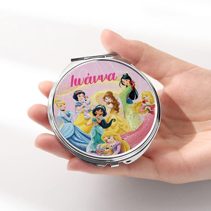 Καθρεφτάκι Πριγκίπισσες Disney Ασημί Στρογγυλό