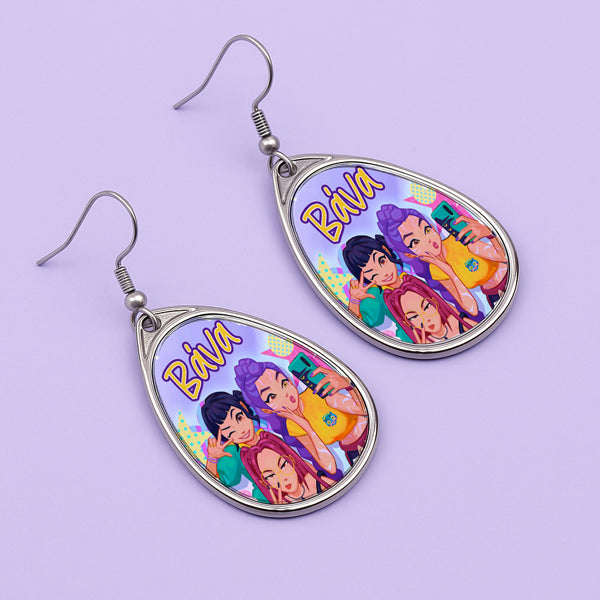 Μεταλλικά Σκουλαρίκια δάκρυ - K-Pop Demon Hunters