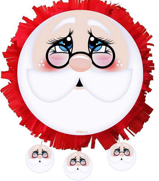 Χριστουγεννιάτικη Πινιάτα Φάτσα Αη Βασίλης