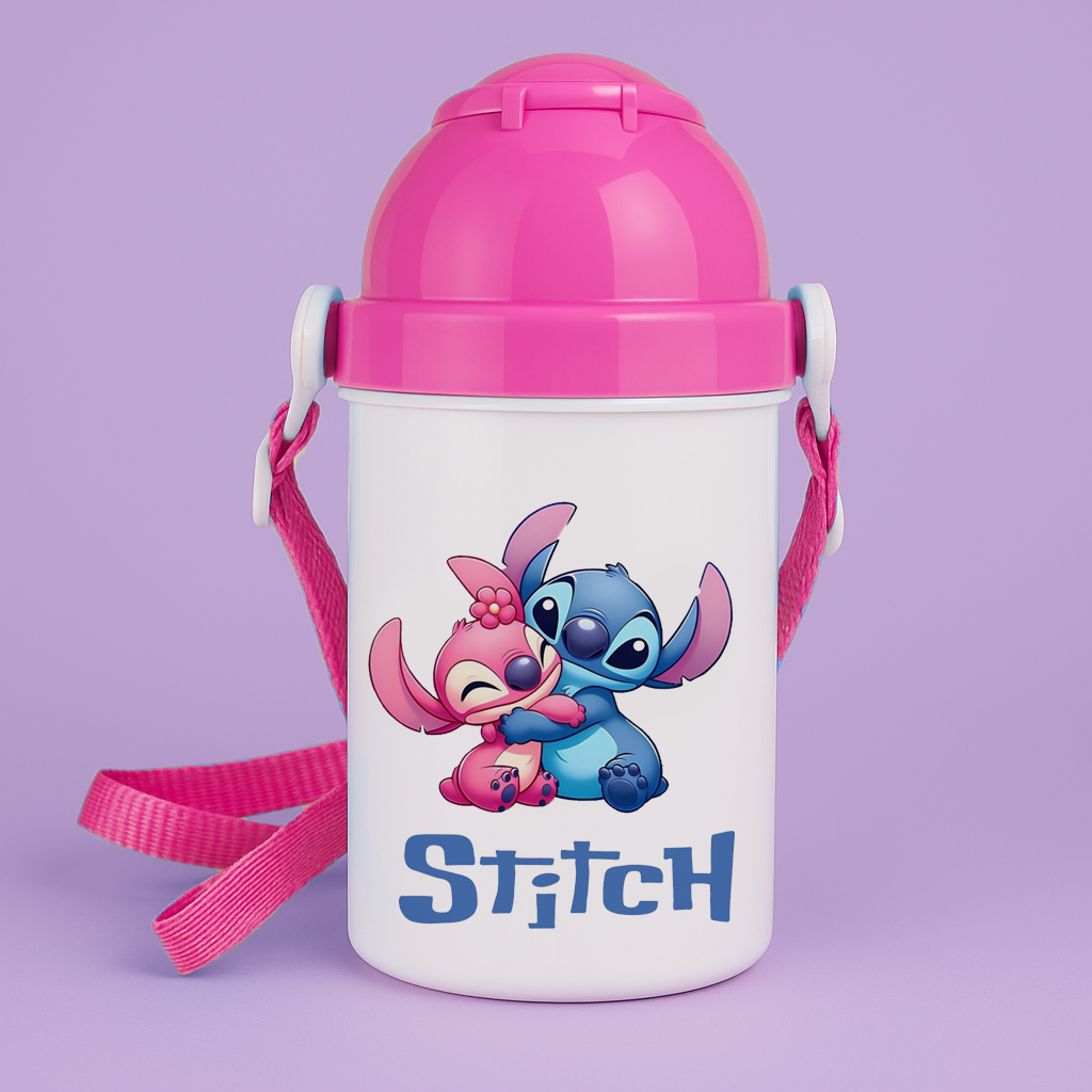 Παιδικό Παγούρι - Stitch Ροζ 400ml
