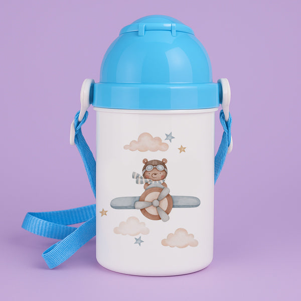 Παιδικό Παγούρι - Αρκουδάκι Αεροπλάνο Μπλε 400ml
