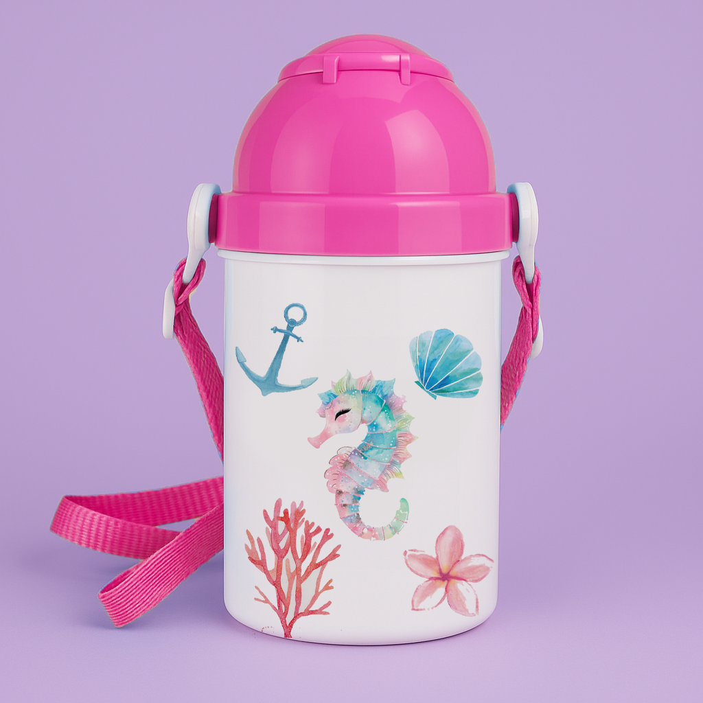 Παιδικό Παγούρι - Γοργόνα Ροζ 400ml