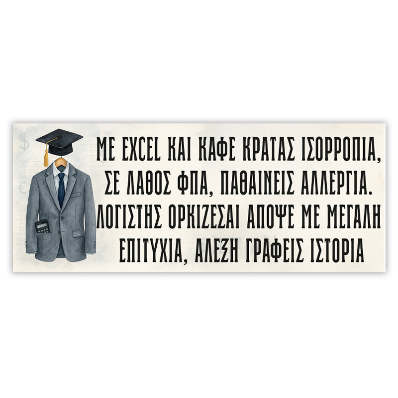 Πανό Αποφοίτησης -Λογιστής