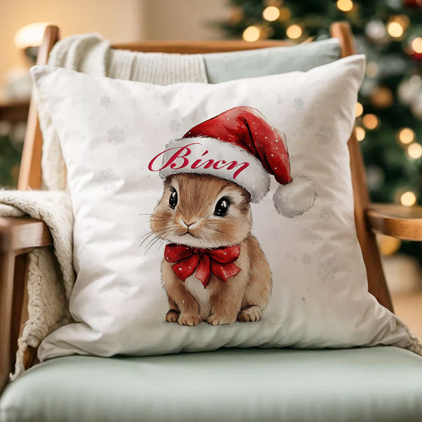 Μαξιλάρι Χριστουγέννων - Κουνελάκι Με Όνομα