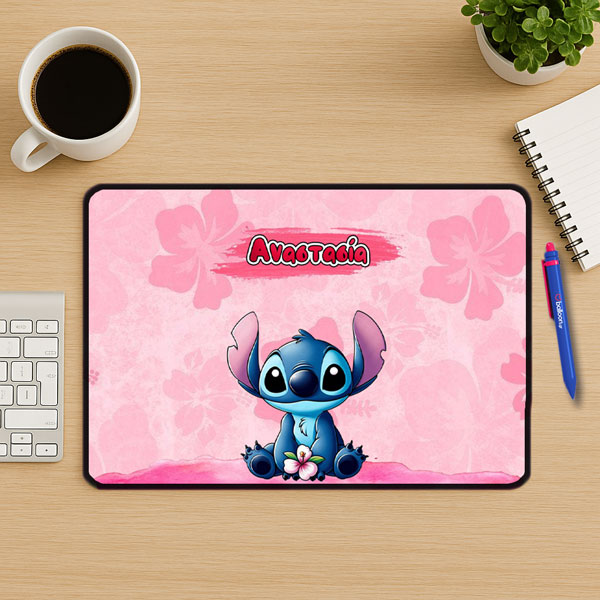 Mouse Pad Gaming - Stitch Pink Mood Με Όνομα