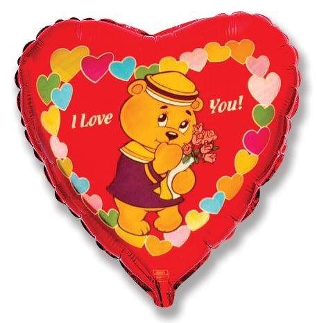 Μπαλόνι Φοιλ 18 Καρδιά I love you Αρκουδάκι Ναύτης / 46 εκ