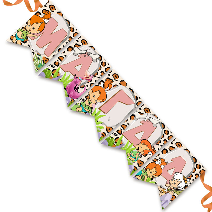 Σημαιάκια με όνομα Σταλίτσα-Flintstones