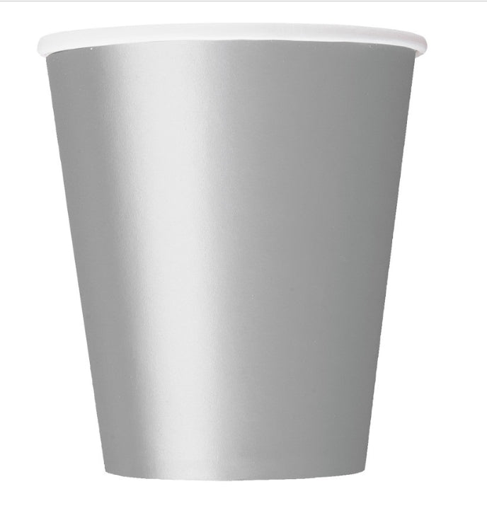 Ποτήρια Χάρτινα 266ml Silver - Ασημί /8 τεμ