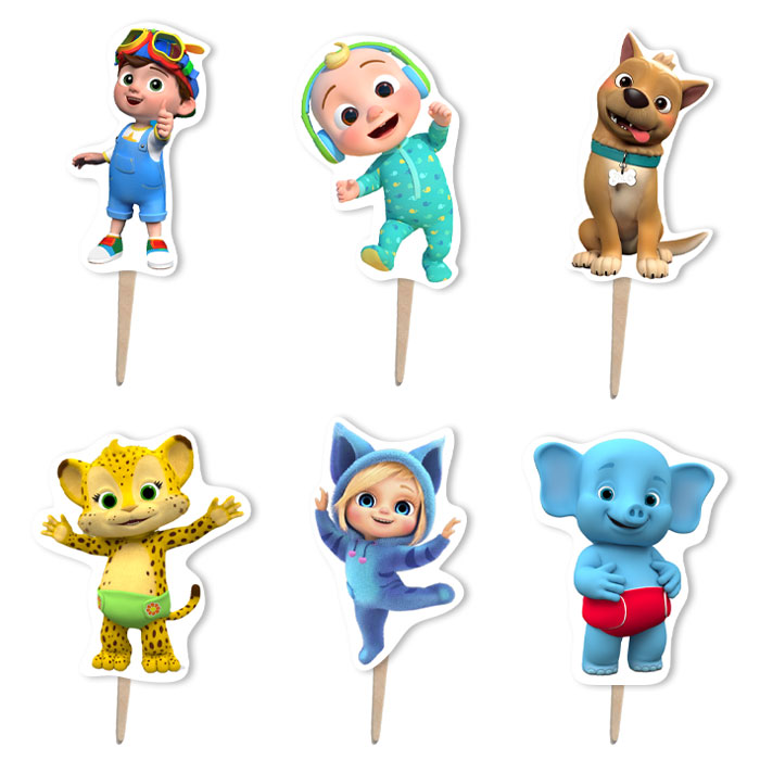 Οδοντογλυφίδες πάρτυ Cocomelon (6 τεμ)