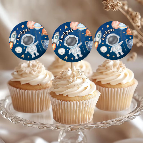 Topper Cupcake - Αστροναύτης (6 τεμ)