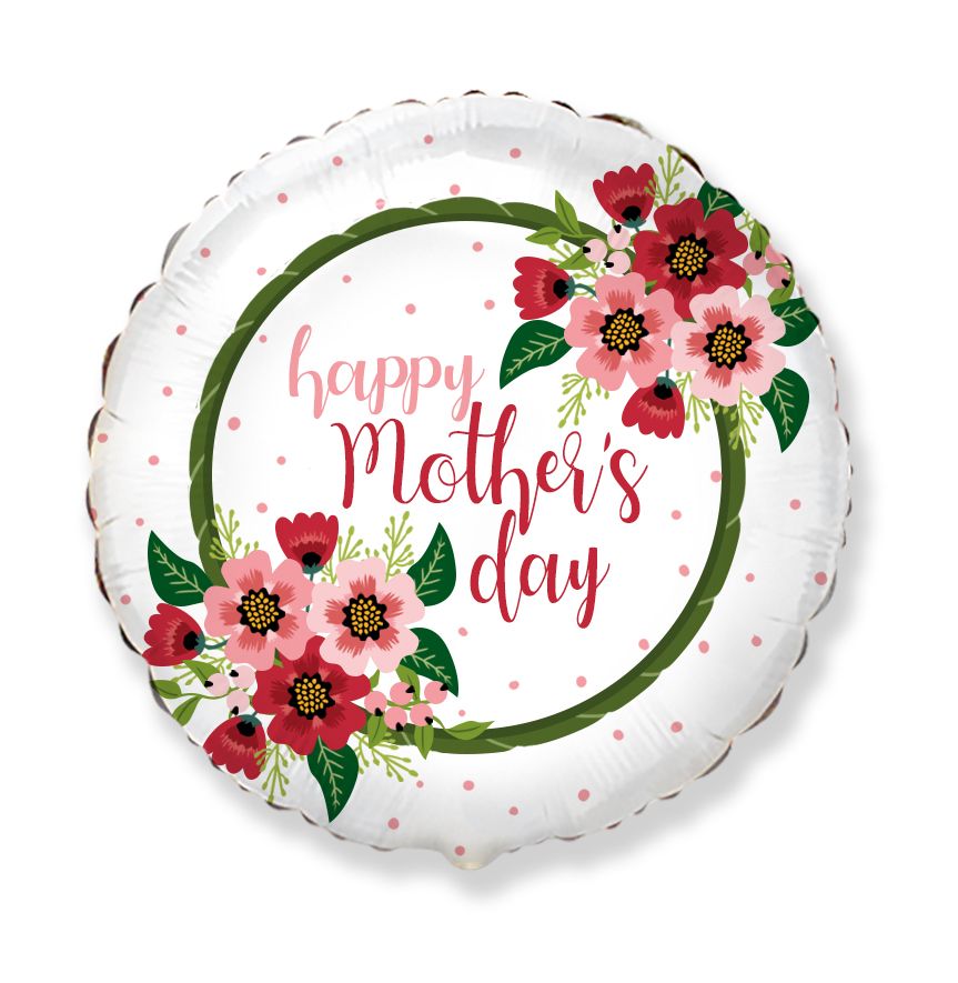 Μπαλ. Φοιλ 18 Mothers Day με Λουλούδια / 45εκ - Συσκευασμένο