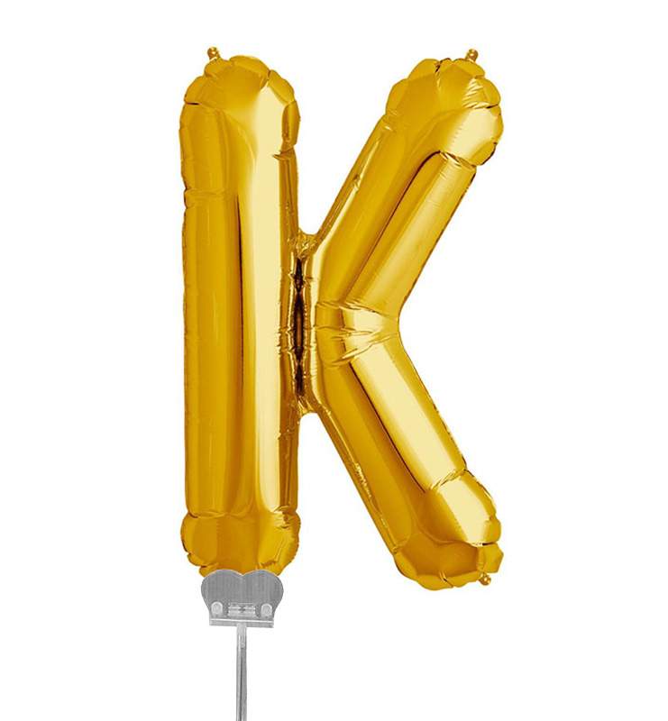 Mini Μπαλόνια Γράμματα Χρυσό 18cm