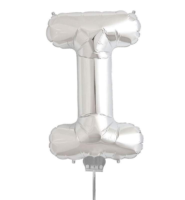 Mini Μπαλόνια Γράμματα Ασημί 35 cm