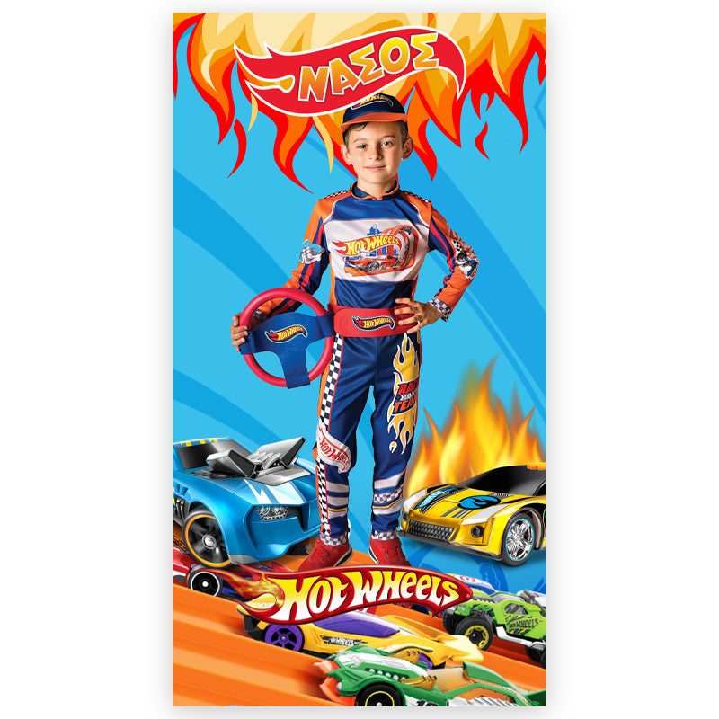 Αφίσα πάρτυ Hot Wheels με φωτογραφία