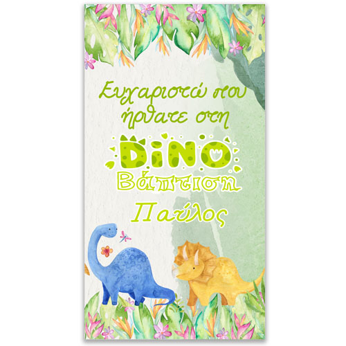 Αφίσα Βάπτισης Δεινοσαυράκια 1,30 x 0,70 m