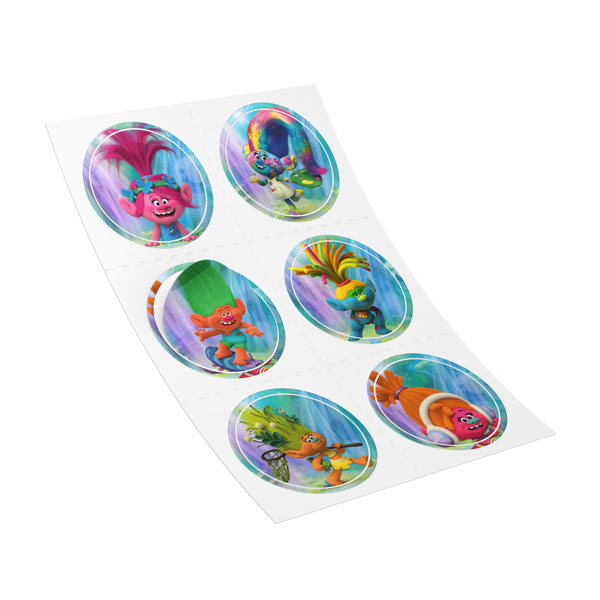 Αυτοκόλλητα Trolls (6 τεμ)