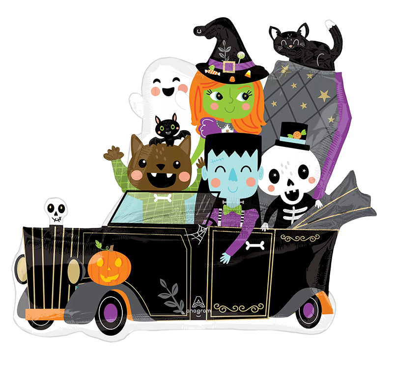 40" Halloween Μπαλόνι Αυτοκίνητο με τέρατα