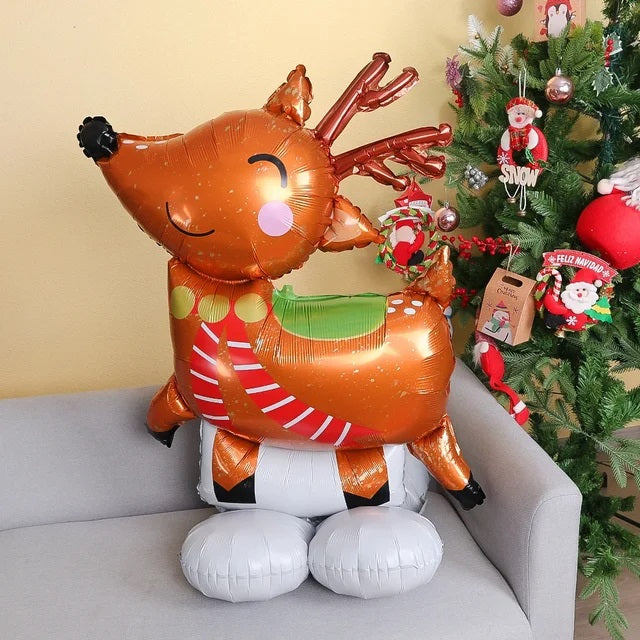 AirLoonz Τεράστιο Μπαλόνι Άγιος Βασίλης & Τάρανδοι (3 τεμ)