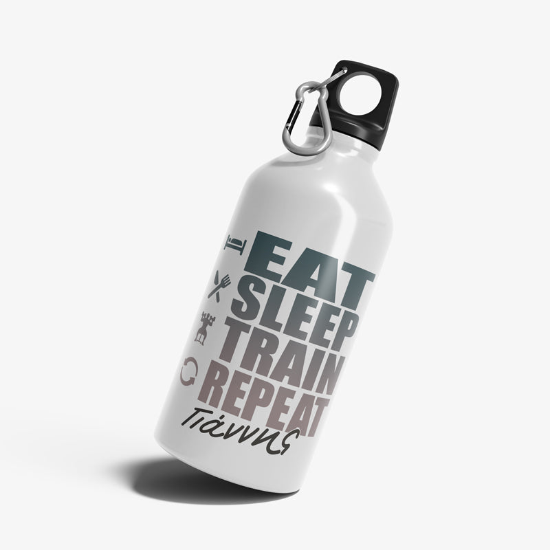 Ανοξείδωτο Παγούρι για Γυμναστήριο - Eat Sleep Train Repeat