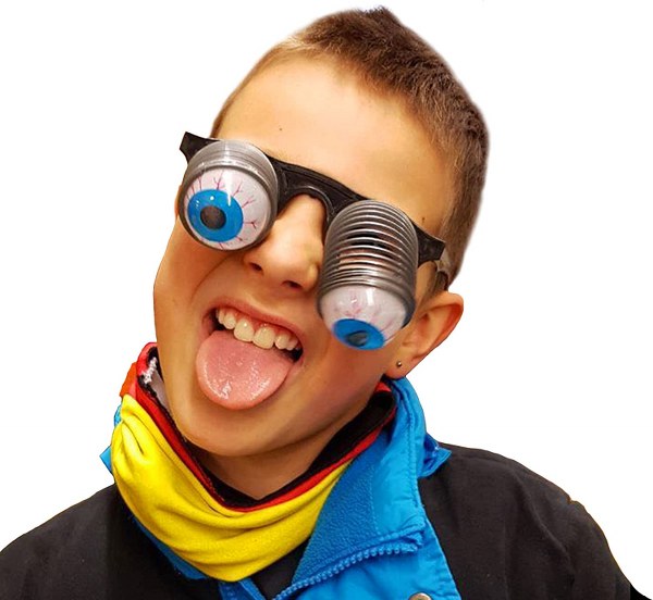 Αποκριάτικα Γυαλιά Μάτια με Ελατήριο