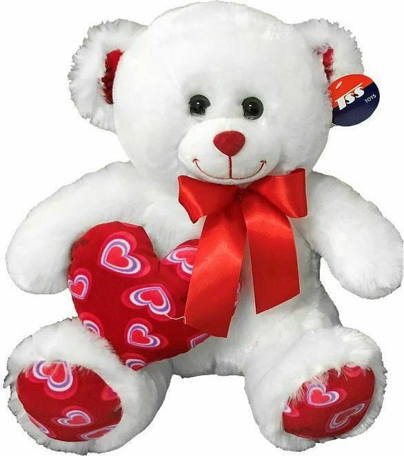 Αρκουδάκι με Φιόγκο & Κόκκινη Καρδιά 30εκ