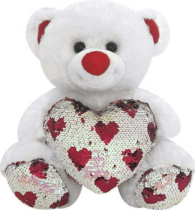Αρκουδάκι Βαλεντίνου με καρδιά πούλιες 35cm