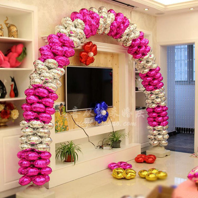 Ασημί Foil Μπαλόνι 4πλο για γιρλάντα 40 cm