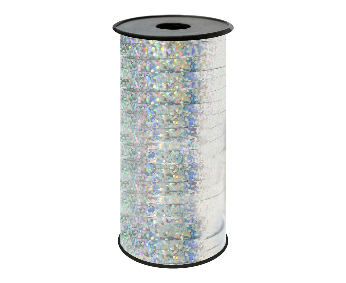 Ασημί Holographic κορδέλα 92m