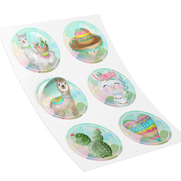 Αυτοκόλλητα Λάμα (6 τεμ)