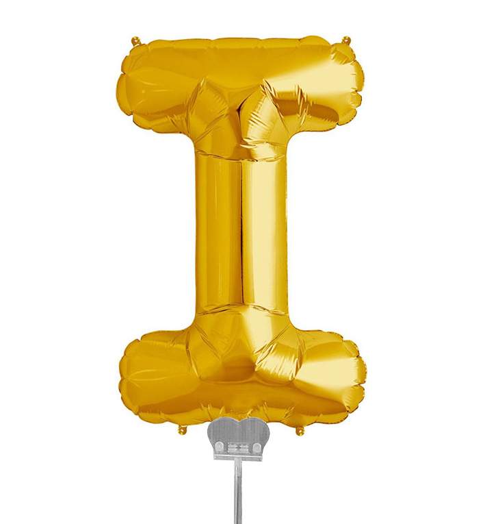 Mini Μπαλόνια Γράμματα Χρυσό 35cm