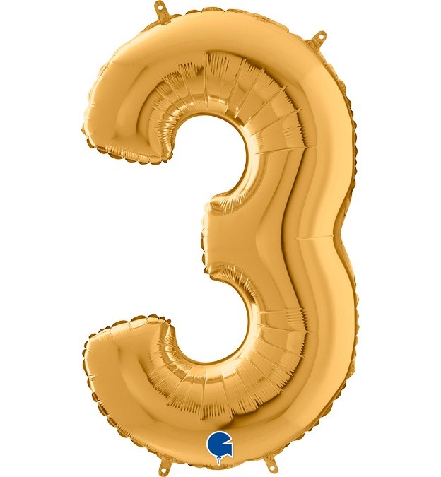 Μπαλόνια Αριθμοί Χρυσό 66 cm – 26″