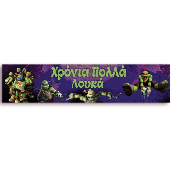 Banner με μήνυμα Χελωνονιντζάκια TMNT