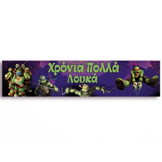 Banner με μήνυμα Χελωνονιντζάκια TMNT