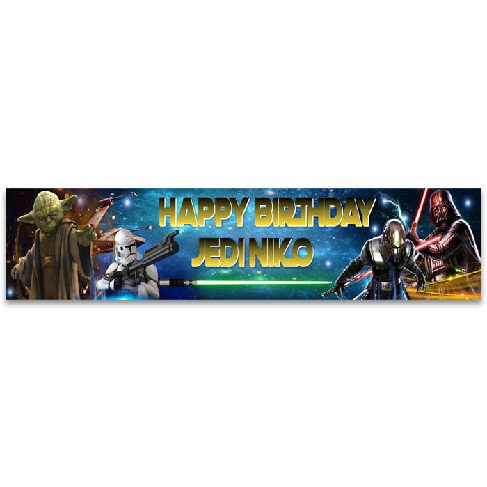 Banner με μήνυμα Star Wars