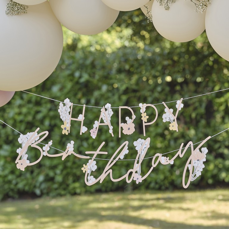 Γιρλάντα Γράμματα Floral Happy Birthday / 3 μ