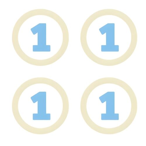 Χάρτινα Διακοσμητικά μπλε 1st Birthday (4 τεμ)